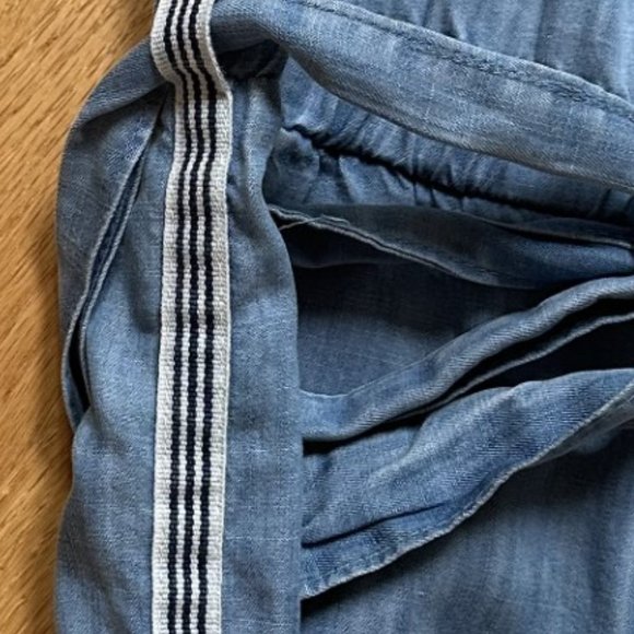 Chambray Side-Stripe Romper - Picture 4 of 4